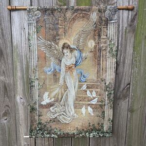 Lena Liu Angel Of Light Tapestry Wall Hanging With Rod Made In USA